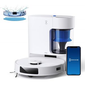 CHECARZHN--NO1-Aspirateur Robot Deebot N20 Plus, Robot Aspirateur Laveur 8000Pa Avec Vidange Automatique Poussière, Nettoyage Autonome De 45 Jours, Batterie 300 Min, Anti-Tangle, Tapis Et Poils D'Animaux - Neuf
