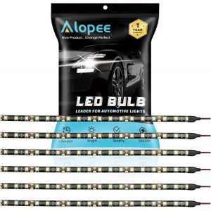 - Lot De 6 30Cm 11.8" Blanc 5050 18Smd Led Dc 12V Bande Étanche Sous La Caisse Pour Motos Bateau Atmosphère Décoration Lumière Bande Flexible Connectable - Neuf