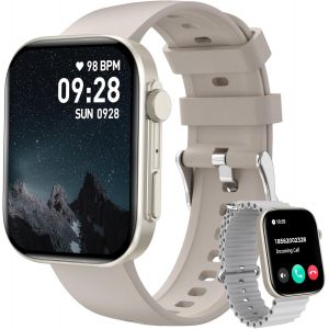 Montre Connect&eacute;e Homme Femmes Avec Appels Bluetooth, 2,01"" Smartwatch&iquest;100 Modes Sportifs Avec Cardiofrequencemetre, Sommeil&iquest;Etanche Ip68 Bracelet Connect&eacute;e Montre Pour Android Ios[MON8300627] - Neuf