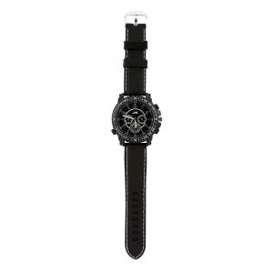 Jis Fashionable Men M&acirc;le Analogique Quartz Montre Silicone Bracelet Ronde (Cadran Noir) - Neuf