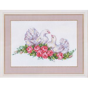 Kit Point De Croix Compt&eacute; "Ins&eacute;parables" 26x14 Cm - Neuf