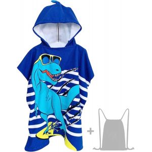 Tzf-Serviette De Bain Enfant, Serviette De Plage Enfant Poncho De Bain À Capuche Super Doux Cape De Bain Peignoir Pour Filles Garçons 6-14 Ans, Mélange De Polyester - Neuf