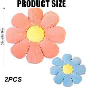 CAUC-Lot de 2 coussins en forme de fleur - Coussin de sol - Coussin de sol - Coussin de canap&eacute; - Coussin int&eacute;rieur pour chambre &agrave; coucher, canap&eacute;, chaise - Neuf