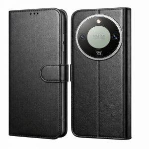 Coque pour Honor Magic 8 Lite 5G - Portefeuille Noir Rabat Clapet Aimant&eacute; Rangement Cartes Phonillico&reg; - Neuf