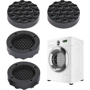 Tapis Anti Vibration Machine A Laver 4 Pièces Tapis Machine À Laver Anti Vibration, Anti Vibration Machine À Laver Pour Machines À Laver Et Sèche-Linge (Noir, Diamètre Intérieur : [MAC1553] - Neuf