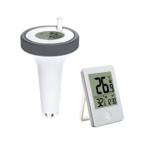 Thermomètre Piscine Sans Fil Flottant, Thermomètre De Piscine Connecté Numérique Avec Récepteur Radio Lcd, Portée Jusqu'À 60 [H172] - Neuf