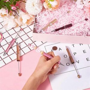 Lot De 25 Stylos Perl&eacute;s En Plastique Pour D&eacute;coration De Stylos Diy - Neuf