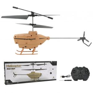 Helicoptere telecommande 2,5 canaux avec gyroscope, evitement automatique des obstacles, kaki - Neuf