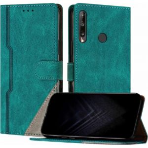 Sansh-Étui Pour Huawei Y7p 2020, Housse En Cuir Pu Avec [Protection Antichoc Tpu] [Fonction Support] [Porte-Cartes ] Antichoc Magnétique Coque Pour Huawei Y7p 2020 - Vert - Neuf