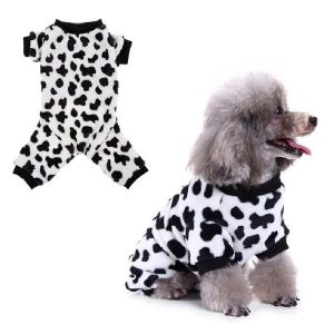 Pyjama Confortable À Imprimé Vache Pour Petits Chiens Et Chats ¿ Tenue Élégante Et Confortable Pour Toutes Les Occasions Et Les Moments Spéciaux - Neuf