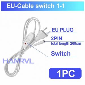 Kalsa-Nid D'abeille Bricolage Led Tube Lampe Hexagone Éclairage Pour Garage Lumière Corde De Levage Connecteur Câble Accessoires 110-240v Atelier De Barbier,Cable Switch Eu 1-1, - Neuf