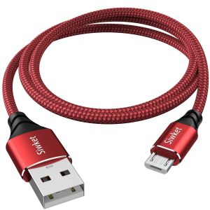 C&acirc;bles Micro Usb 5m, C&acirc;ble De Charge Usb A Vers Micro Tress&eacute; En Nylon C&acirc;ble De Charge Android Compatible Pour Samsung Galaxy S7 S6 Edge J7 J5 J3, Redmi, Huawei, Sony, Lg, Kindle, Ps4,Rouge - Neuf