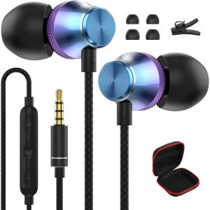 LORANKA-&Eacute;couteurs Filaire Intra-Auriculaires pour Samsung Galaxy A15 A14 A12 A23 A52S A72,Anti-Bruit Casque Jack 3,5MM,Ecouteurs 3.5 MM avec Microphone et Contr&ocirc;le du Volume pour Redmi Note 13 12 Pro - Neuf