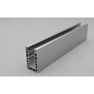 Profil aluminium garde-corps verre - Pose &agrave; la fran&ccedil;aise - Pour verre 8+8 mm - 2 m (pack 2 profils) - Alu anodis&eacute; mat - Neuf