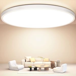 KAL-Ouila Plafonnier Ø30Cm, 4000K Plafonnier Led 24W 2400Lm Luminaire Plafonnier Ip44 Lampe Plafond, Plafonnier Led Salle De Bain Pour Chambre, Cuisine, Salon, Balcon, Bureau, Porche - Neuf