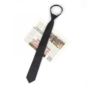 Nouveau Unisexe Solide Cravate Fermeture &Eacute;clair Cravate 6 Cm D&eacute;contract&eacute; Pour Homme Femmes Gravatas Maigre Mince Hommes F&ecirc;te Mariage Chemise Accessoires Corbatas--Black - Neuf
