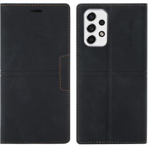 KAL-Coque Galaxy A53 5G, &Eacute;tui Portefeuille Magn&eacute;tique En Cuir Avec Fentes Pour Cartes, Housse Antichoc Tpu &Agrave; Rabat Flip Case (Noir) - Neuf