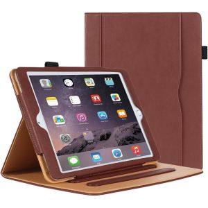 ELVORIX-Coque pour iPad 6&egrave;me/5&egrave;me G&eacute;n&eacute;ration 9.7 Pouces 2018/2017, Coque &Eacute;tui pour iPad Air 2 9.7 Pouces 2014, &Eacute;tui Protecteur en Cuir PU avec Veille/R&eacute;veil Automatique (Marron) - Neuf
