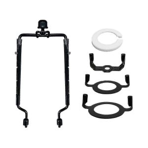 Kit De Support De Harpe De Lampe R&eacute;glable Pour Culots D'ampoules E14,E26,E27 - 7 Pouces En Corne Noire Cadre Abat-Jour Support Adaptateur - Neuf