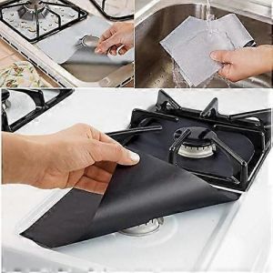 Pack De 4 R&eacute;utilisables Cuisini&egrave;re &Agrave; Gaz Protecteur Couvre - Machine &Agrave; Gaz Table De Cuisson Tapis De Taille Standard, Des Cuisini&egrave;res Et Plaques De Cuisson - Neuf