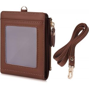 Porte Monnaie Femme Petit Porte Monnaie Femme Simili Cuir Portefeuille Et 9 Emplacements De Cartes 1 Fen&ecirc;tre D'Identification Brun - Neuf