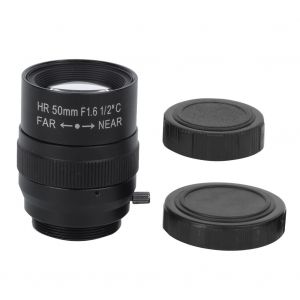 Objectif universel pour camera CCTV 50 mm f/1.6, monture C, revetement multicouche - Neuf