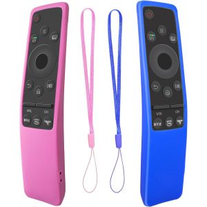Lot De 2 Coques De Protection En Silicone Pour Télécommande Samsung Smart Tv Bn59-01241A,Bn59-01260A,Bn59-01266A, Bn59-01259B,Bn59-01312G Coque Anti-Chocs Et Antidérapante Qui Brille Dans Le Noir - Neuf