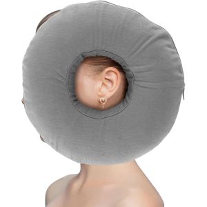 Coussin De Piercing En Forme De Donut Pour Soulager La Douleur Aux Oreilles, Coussin D'oreille Avec Trou Pour Les Personnes Dormant Sur Le C&ocirc;t&eacute;, Inflammation, Soulagement Des Douleurs Aux Oreilles - Neuf