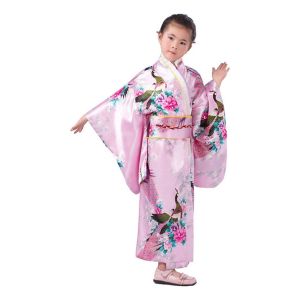Robe Kimono Traditionnelle Japonaise Pour Fille - Neuf