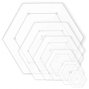 Patchworks Template Set Mini Hexagons En 6 Tailles R&egrave;gles De Courtepointe Antid&eacute;rapantes Innovantes Pour L'artisanat D'art Diy - Neuf