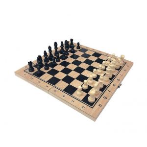 Jeu d'&eacute;checs pliable 3 en 1 en bois, jeu de backgammon, jeu de bureau, puzzle, jouet - 29 cm - Neuf