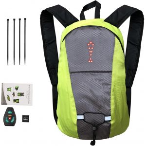 Subzonal-15l Sac &Agrave; Dos De V&eacute;lo, Sac &Agrave; Dos Lumineux Led, Gilet De Cyclisme &Agrave; Led, R&eacute;fl&eacute;chissant Gilet De Cyclisme Avec Indicateur De Direction, Sac &Agrave; Dos V&eacute;lo Rechargeable Par Usb Pour Cyclisme Courir - Neuf