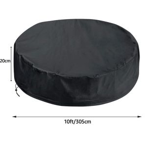 Couverture de piscine hors sol,bâche de sécurité,imperméable,pour piscine gonflable ronde,à cadre,de 4 à 15 pieds - Type 10ft(305cm) - Neuf