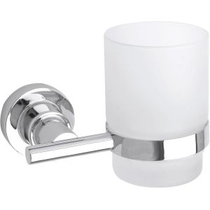 Luup Porte-Gobelet,Métal Chromé,Adhésif,Technologie Sans Percer,95mm X 120mm X 100mm - Neuf