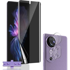 Kal-Protection D'écran Anti-Espion Pour Vivo V40 5g, 1 Pièces Film Tpu Flexible Privacy Protection Écran En 2 Pièces Protecteur D'objectif De Caméra, Anti-Rayures, Anti-Spy Protecteur - Neuf