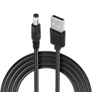 C&acirc;ble USB vers DC Prise 5V, Adaptateur D'alimentation USB Jack 0.5A 0.8m Secteur Universel avec Prise Jack Baril 5.5x 2.1mm Convertisseur Chargeur pour Ordinateur Portable Routeur Lumi&egrave;re LED et Plus - Neuf