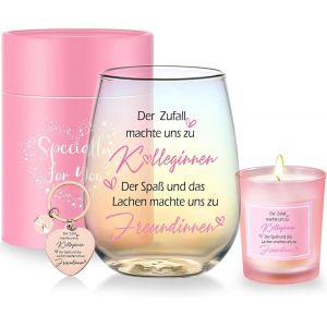 Cadeau D'adieu Pour Coll&egrave;gue,Cadeau Pour Femme,Meilleure Amie,Verres &Agrave; Vin,Cadeaux De Remerciement,Cadeau De Retraite,Cadeau De Lutin Pour Coll&egrave;gue,Cadeau D'anniversaire,D&eacute;part,Coll&egrave;gue - Neuf