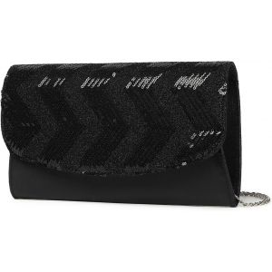 CAUC-Pochette Clutch Femme pour noel satin, Sac &agrave; Main de Soir&eacute;e en Paillettes Brillant,Sac Cadeau Chic Femme - Neuf