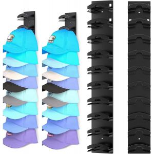 Lot De 2 Supports De Casquettes Auto-Adhésifs Pour Jusqu'À 20 Chapeaux,Organisateur De Casquettes De Baseball Pour Mur Ou Porte,Crochets Adhésifs Pour Mur,Porte-Chapeaux,Porte-Chapeaux,Porte-Clé - Neuf