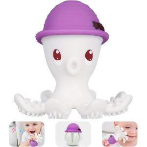 Jouets De Dentition Pour B&eacute;b&eacute;s De 6 &Agrave; 18 Mois, Jouet &Agrave; M&acirc;cher Amusant Pour Les Enfants, Jouets De Dentition En Silicone Pieuvre, Facile &Agrave; Tenir, Cadeau Pour Nouveau-N&eacute;, Vert De Fer - Neuf