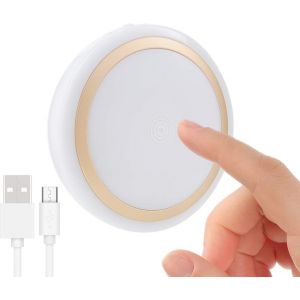 Rechargeable Tactile Veilleuse Avec Minuterie, Lampe De Nuit De Chambre De B&eacute;b&eacute; &Agrave; Intensit&eacute; Variable, Wireless Stick-Sur Led Partout Poussez Tap Lumi&egrave;re Pour Closet Cabinet (D'or) - Neuf