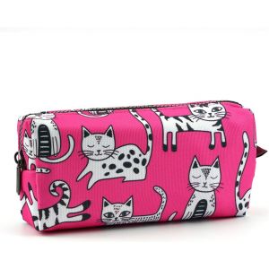 Trousse de Toilette pour Chat Rose avec Trousse de Toilette pour Adolescents-Cadeau pour Les Amoureux de Chat - Neuf