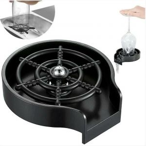 Lave-verres pour évier monobloc, lave-verres pour évier de cuisine, accessoires pour machine à expresso avec douchette latérale, évier en verre pour bar et café - Neuf