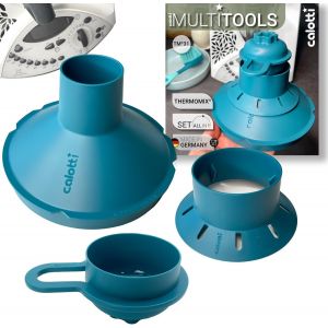 Multitools for Thermomix TM31-Funnel,Mixing Space Reducer/Steam Fireplace,Splash Protection,Dough Flower,Lid,Portioner,Cutter - Neuf