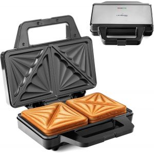 KALANKA-Appareil Croque Monsieur XL, Plaques Extra Larges, Appareil a Croque Monsieur pour 2 Sandwichs Am&eacute;ricains en Forme de Coquillages, Rev&ecirc;tement Antiadh&eacute;sif, Nettoyage Facile, 1000W - Neuf