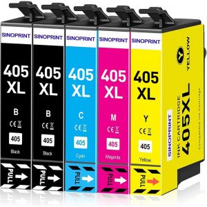 405XL Cartouches d'encre de rechange pour Epson 405 405XL Multipack pour Workforce Pro WF-3820DWF WF-4820DWF WF-4825DWF(Q1643) - Neuf