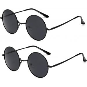 Kathlelxh-2 Vice Lunettes De Soleil Vintage Rond, Lunettes De Soleil Classiques, Lunettes De Soleil Voyage, Cadre Métallique, Lunettes De Soleil Polarisées, Avec Protection Uv400, Pour Femme[H156] - Neuf