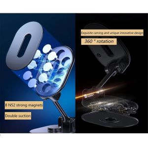 Tianyi-Support Téléphone Voiture, Support De Téléphone Magnétique De Voiture, Support De Téléphone De Voiture Pivotant À 360 °, Compatible Avec Les Smartphones Tels Que L'iphone,Xiaomi,Huawei - Neuf