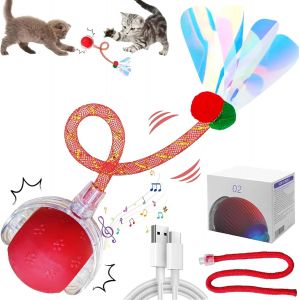 Letnerny-Jouet Interactif Pour Chat D'intérieur, Balle Roulante Intelligente Pour Animal De Compagnie, Jouets Électriques Automatiques Pour Chats D'intérieur, Jouets Pour Chat En Mouvement, Jouets Él - Neuf