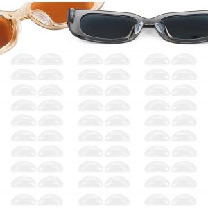 Kalanka-30 Paires Coussinet Lunettes Nez Silicone, Antid&eacute;rapant Plaquettes De Nez En Silicone, Plaquettes Nasales Autocollantes Pour Lunettes Pour Lunettes &Agrave; Monture Compl&egrave;te, Lunettes De Soleil - Neuf